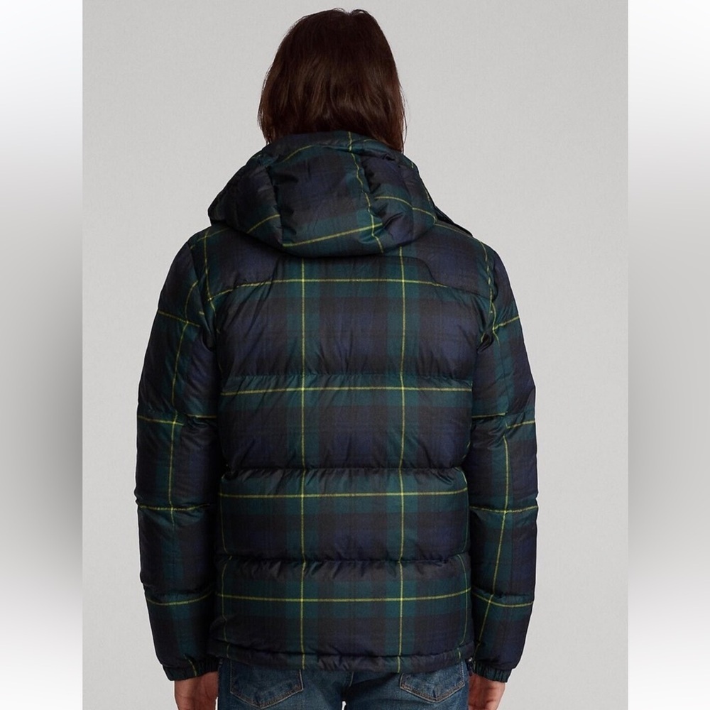 Polo Ralph Lauren Tartan Blackwatch Hooded Down Puffer Coat Jacket NWT 3XL XXXL - Picture 2 of 11